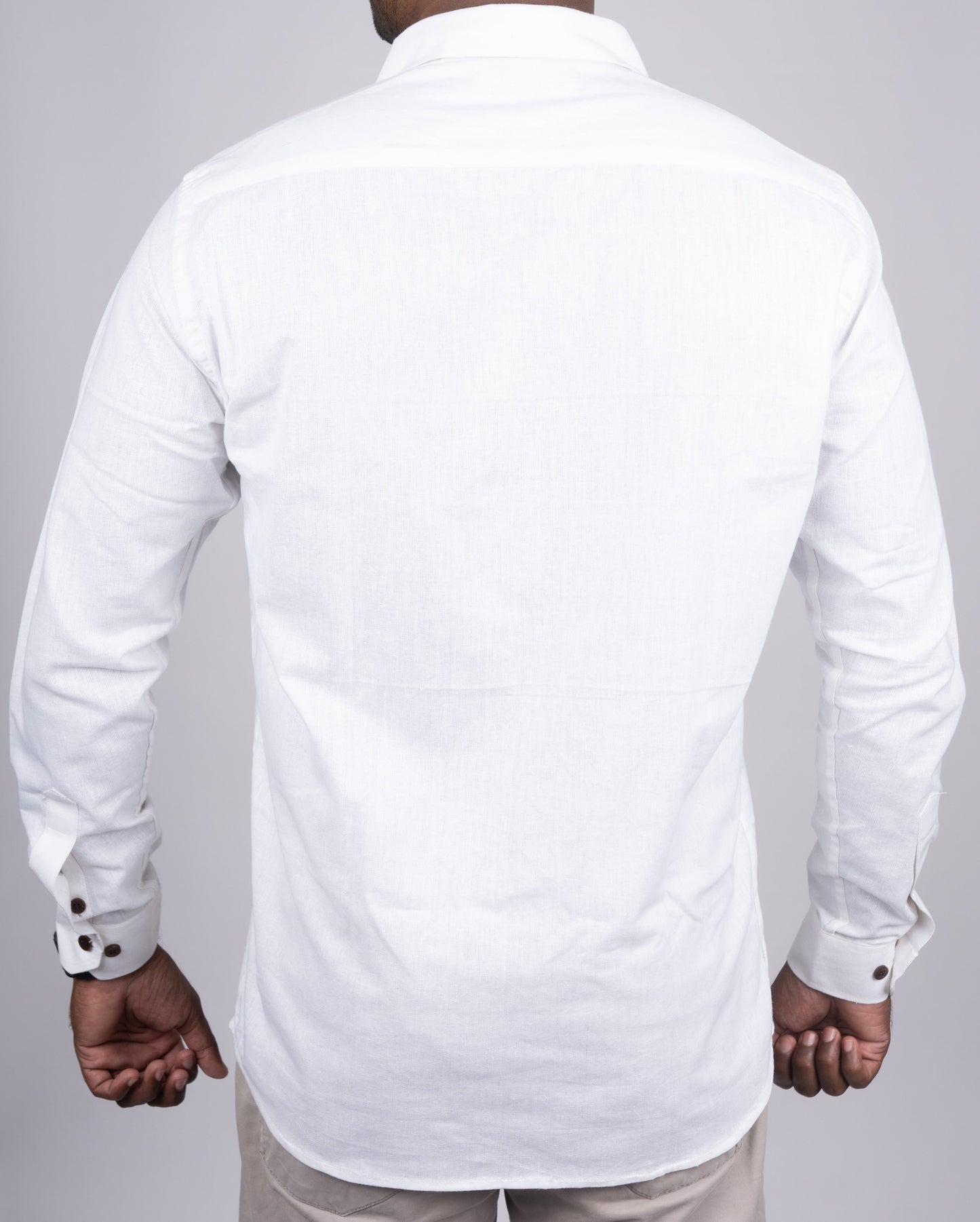 Snow Luxe Men's Khadi Shirt | Timeless Minimalism